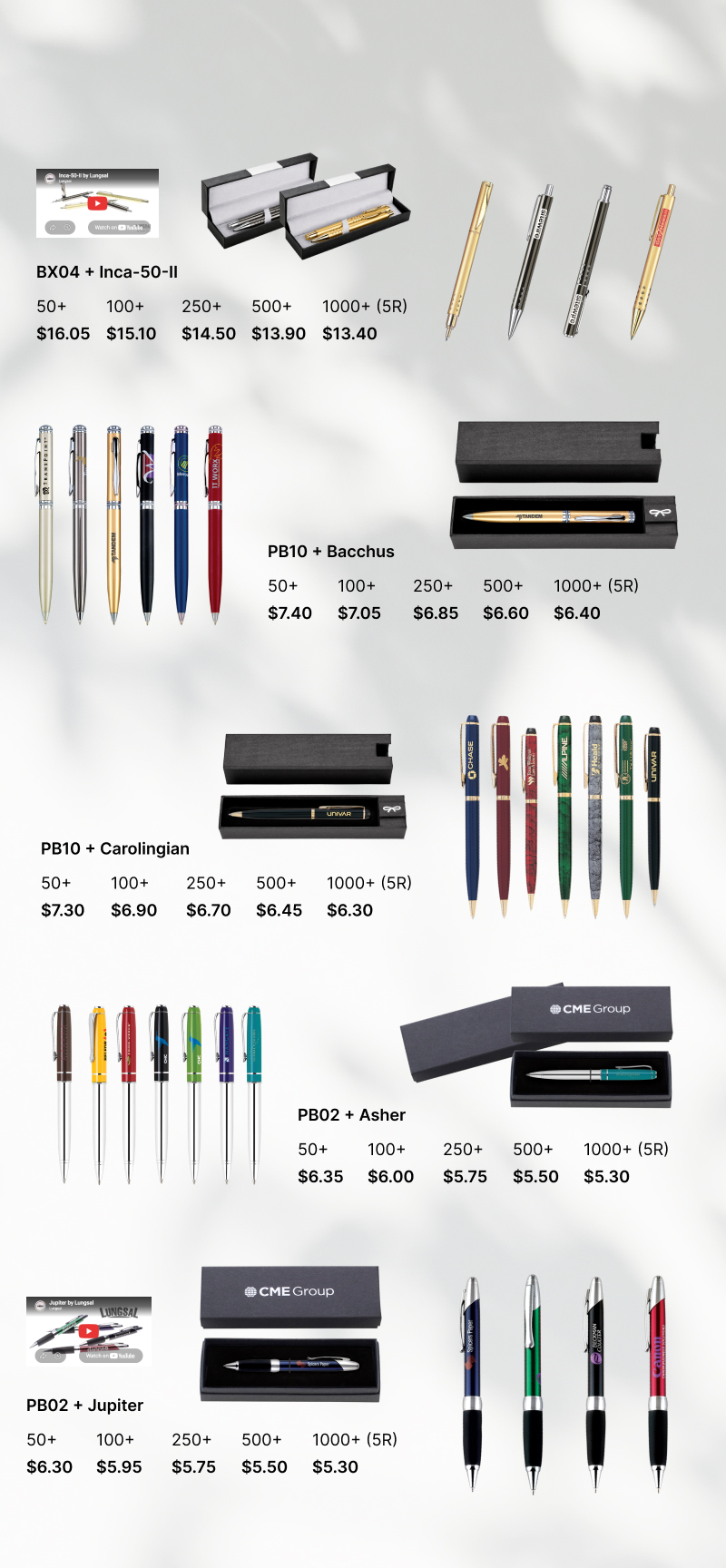 Lungsal's New Executive Pen Sets